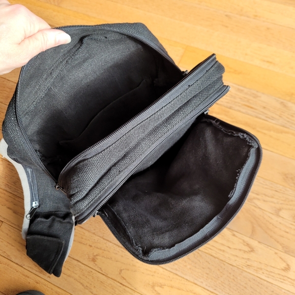 Hemp Crossbody Bag Medium Natural Black Grey Ecolution - Picture 10 of 16